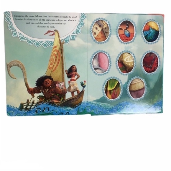 DISNEY MOANA Stuck on Stories Book Suction Cup Toys Story Play Set - Picture 7 of 14
